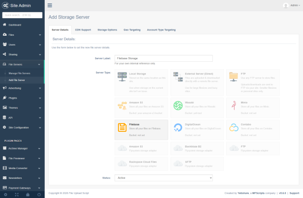 Admin Configure Server